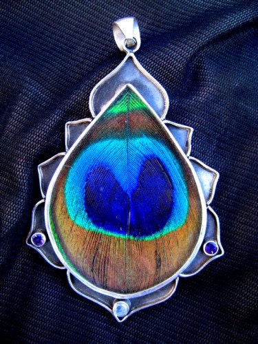 SIlver pendant with Gemstones