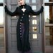 STUNNING Black Keyhole 3/4 Length Jacket/dress : A super cozy/comfy lightwieght jacket/dress