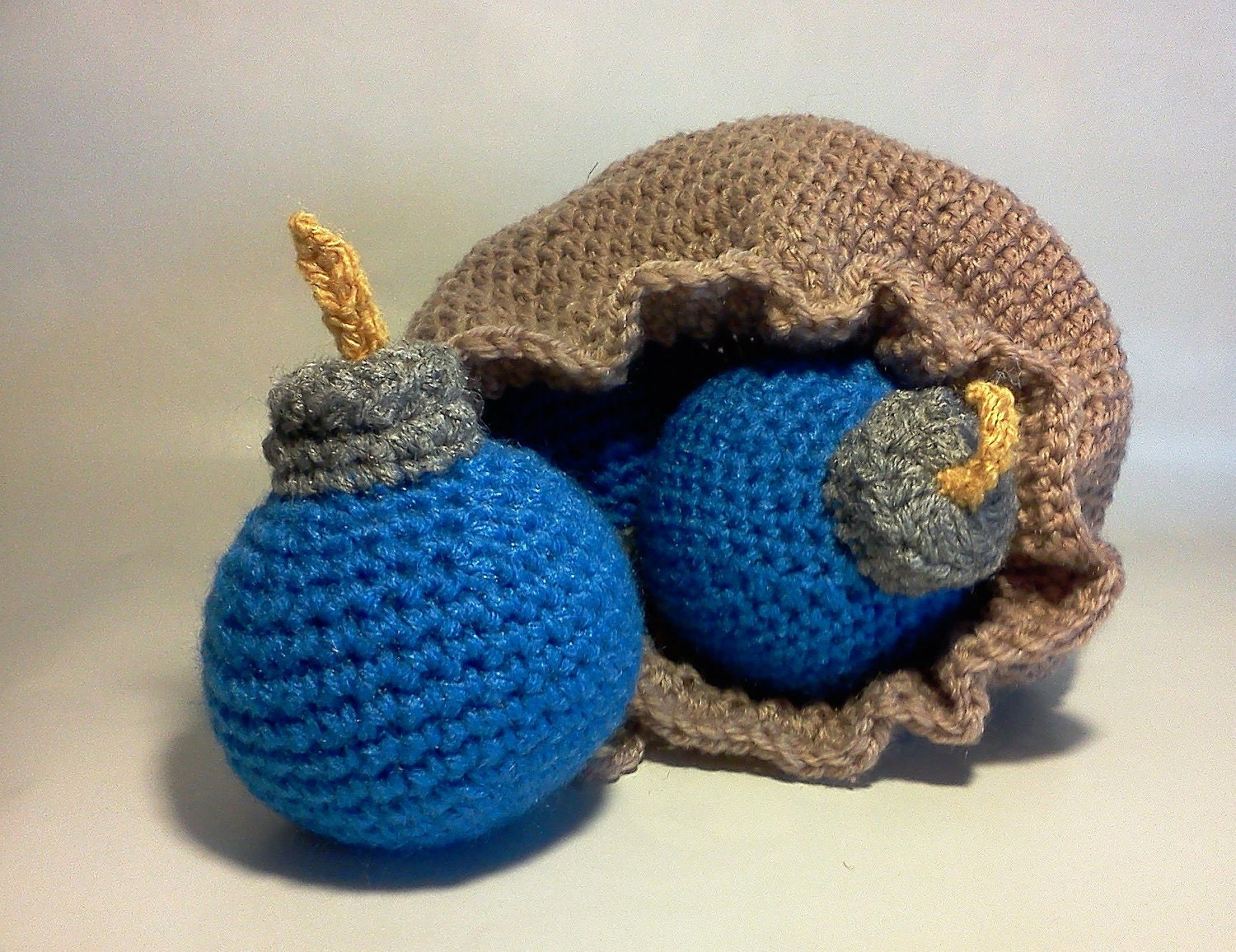 Bomb Bag and 3 Blue Bombs