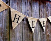 C H E E R S : Sweet Burlap Bunting