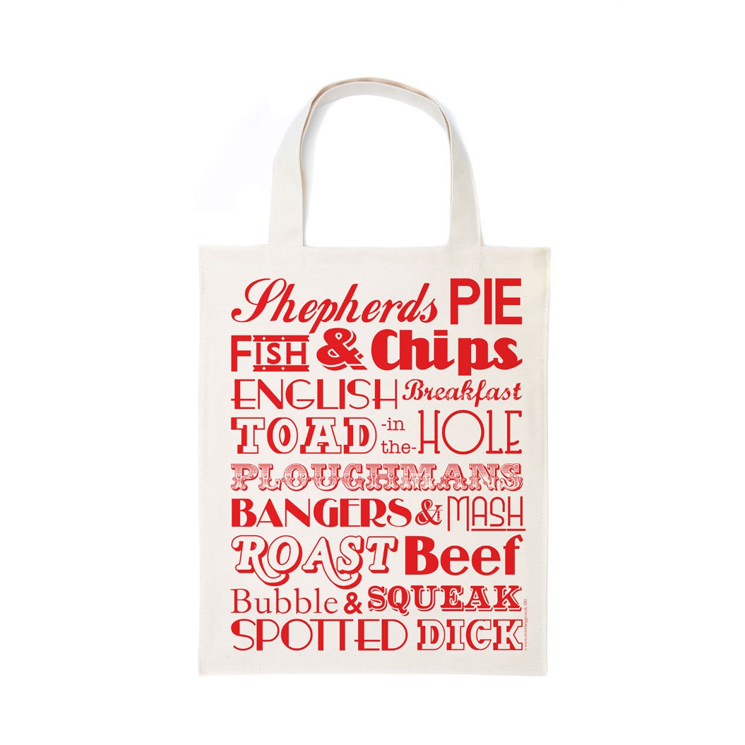 English Dinner Canvas Bag