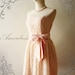 Amor Vintage Inspired- Princess Romance- Strapless Lace Dress in Lovely Pink Old Rose for Wedding, Prom, Any Special Occasion- Fit S,M-
