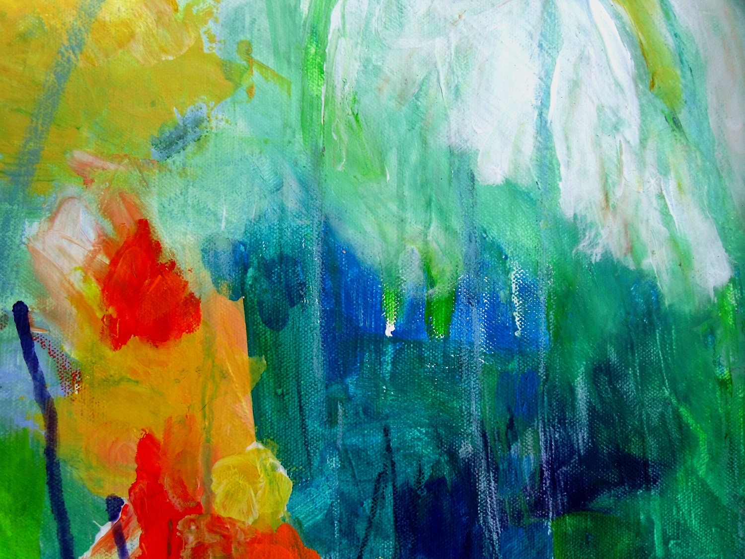 Abstract Painting on Canvas Original Modern Art "Tranquil Meadow"