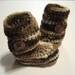 Infant crochet booties. Ankle boots. Neutral colors. Ready to ship. Baby booties ready to ship. Size 3 to 6 months.
