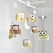 Baby Crib Mobile - Baby Mobile - Owl Baby Mobile - Mobile Owls - Nursery Mobile - Neutral Mobile - You can pick your colors :)