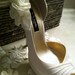 RESERVED FOR NATASHA plus heel protectors, Ivory Wedding Shoes