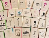 4 Assorted Hand Stamped Greeting Cards