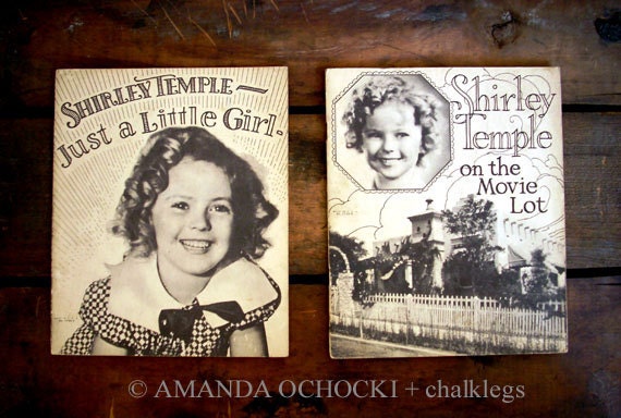 4 Shirley Temple Books- in starring roles, just a little girl, on the movie lot & twinkletoes published 1936
