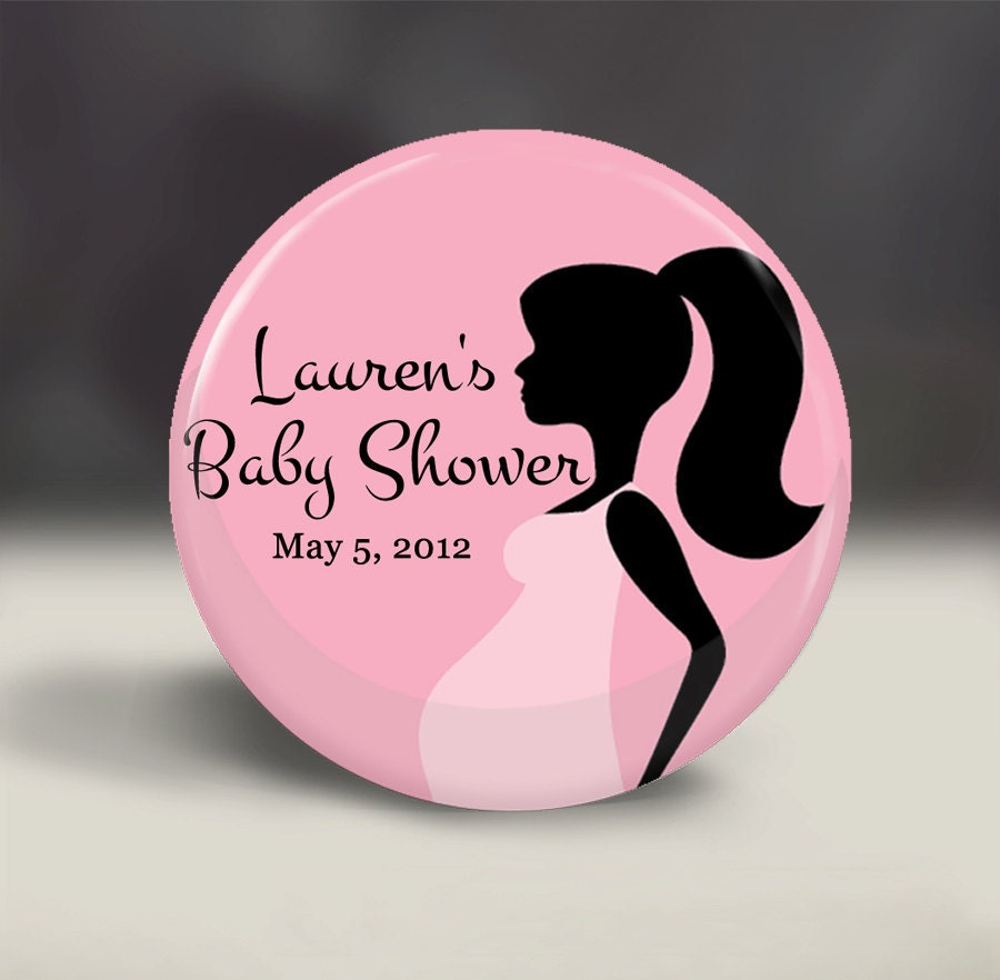Button or Magnet - Pink for Girl, Baby Shower Party Favor, Great Gift, Fundraiser, Goodie Bags, Wedding, Shower, Birthday