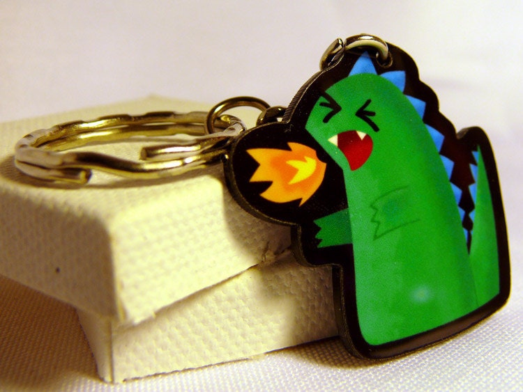 Lil' Zilla Acrylic Keychain