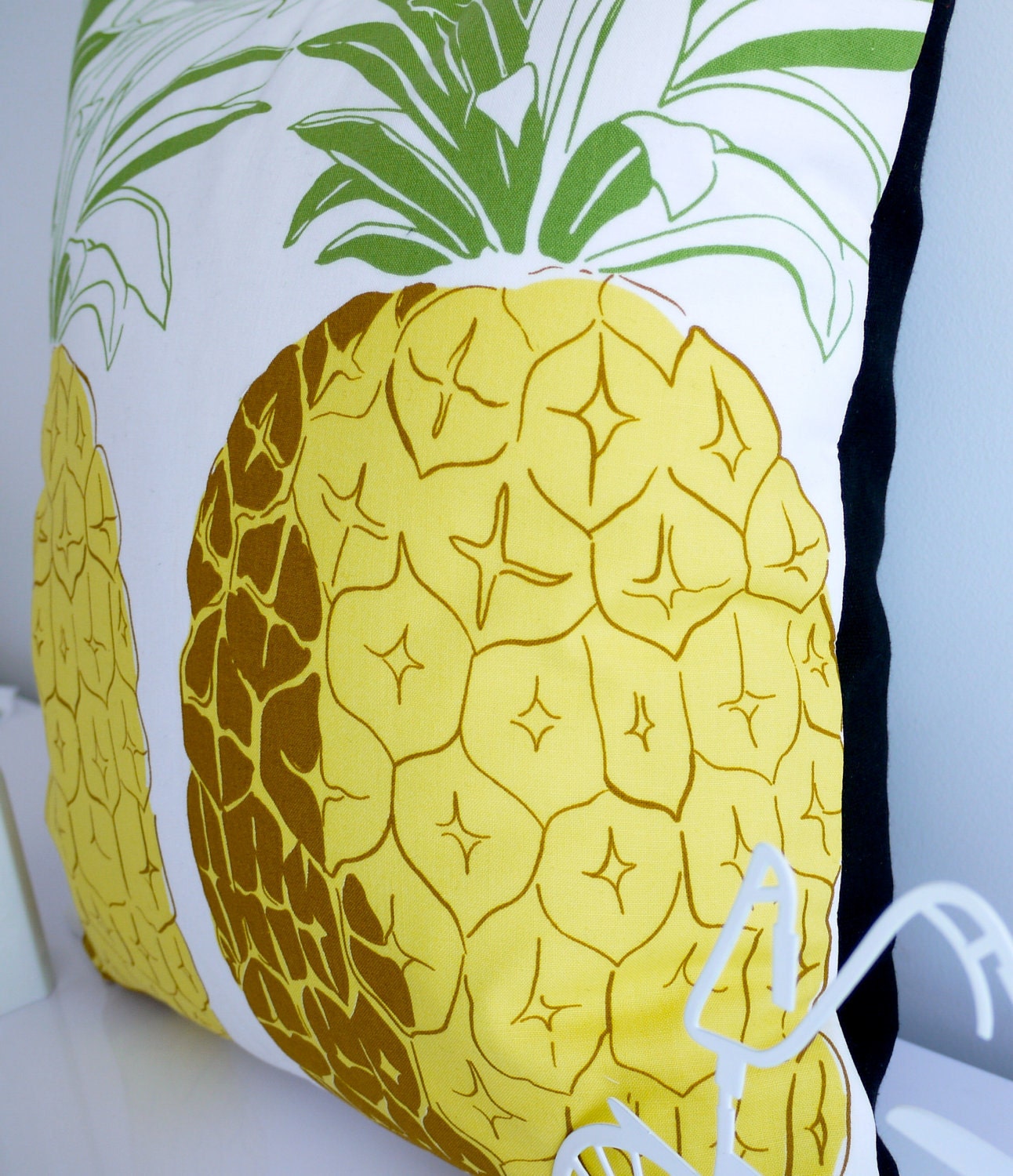 Pineapple cushion cover pineapple pillow yellow cushions yellow pillows retro cushion yellow throw pillow fruit cushion decorative pillow