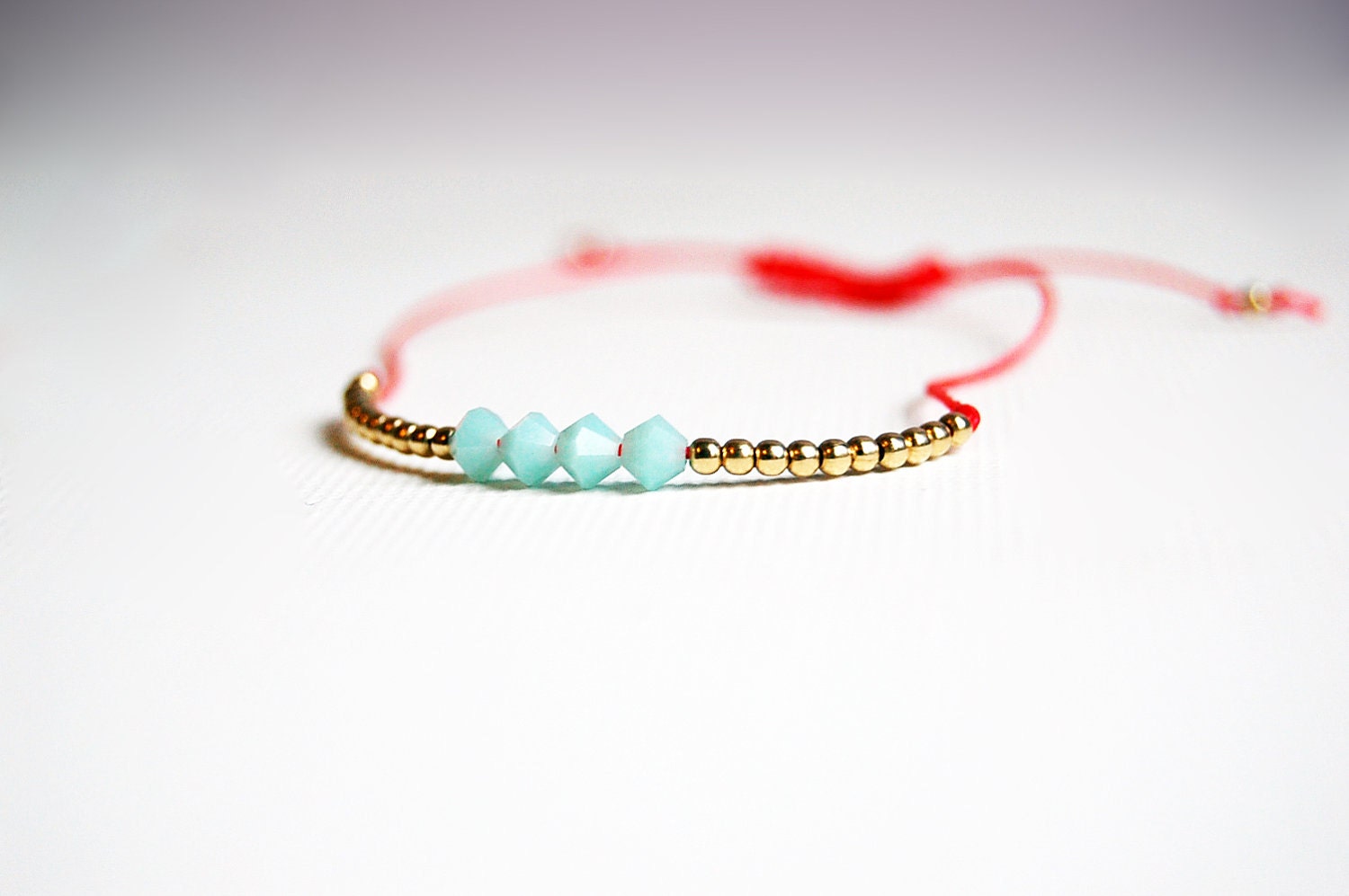 friendship bracelet - coral