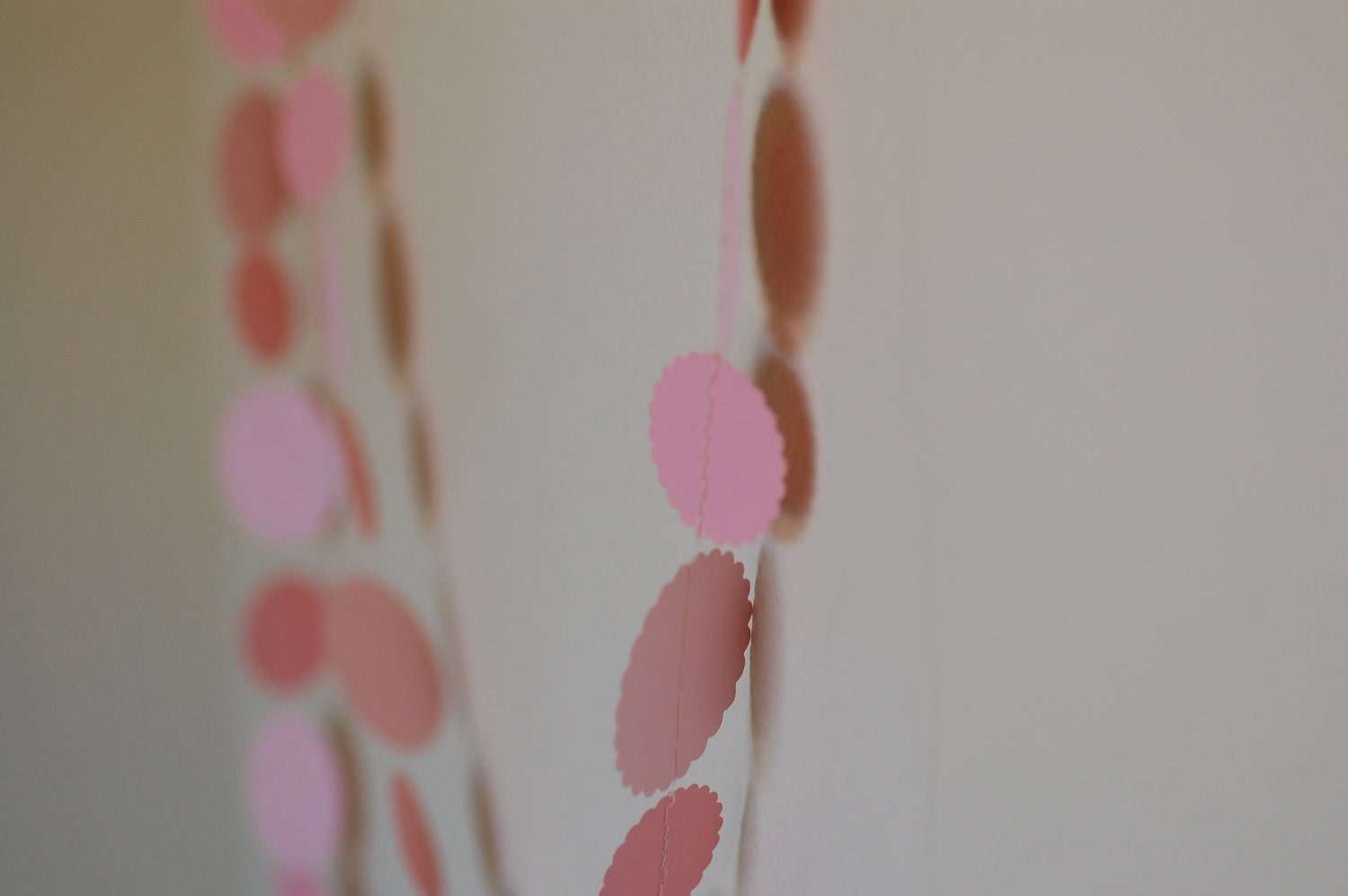 Pink Paper Garland, Baby Shower Decoration, Girl baby shower, party decoration, wedding decoration, nursery decoration, 10 feet, light pink