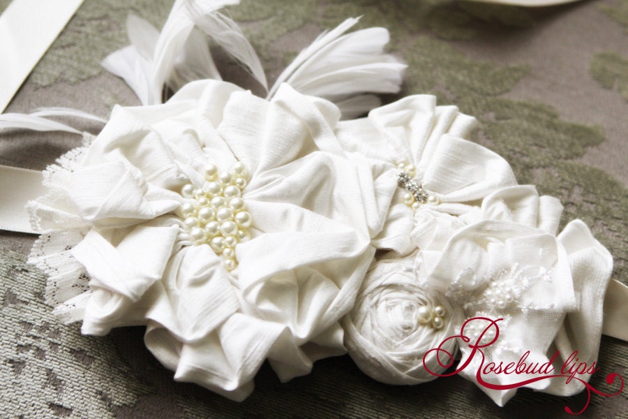 Wedding Bridal Sash- Perfect for a vintage flair for your dress
