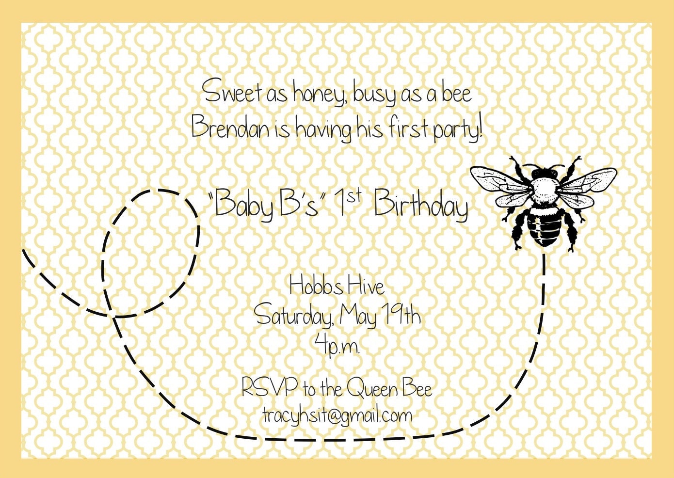Printable Invitations- Baby Bee Party by Bloom Il_570xn