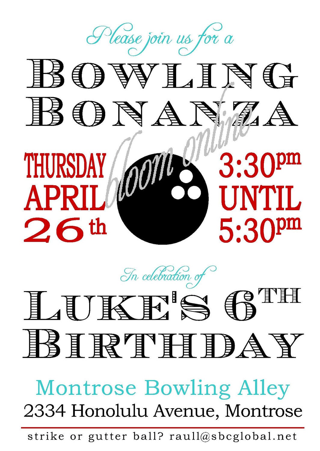 Printable Invitations- Baseball Bonanza by Bloom
