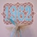 Anniversary Centerpiece Gold Golden 50th Large Picks Aqua Cream Decor Table