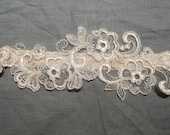 Ivory floral lace bridal garter