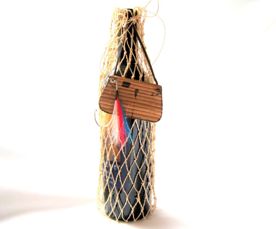 Fishing Net Wine Gift  Bag - Fly and Creel