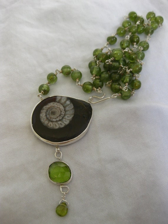 Ammonite & Peridot Talisman Necklace