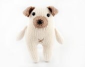 Pug Puppy Dog Stuffed Animal: Wasabi the Hand Knit Amigurumi Pug