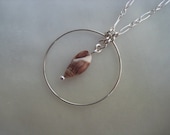 Shell Necklace Pendant - Beach - Nature -Sterling Silver Circle - Sterling Silver Short and Long Chain - Modern Jewelry by Jyoti McCall