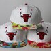 Custom Chicago Bulls Snapback -- Tropical Fabric -- Lime Green
