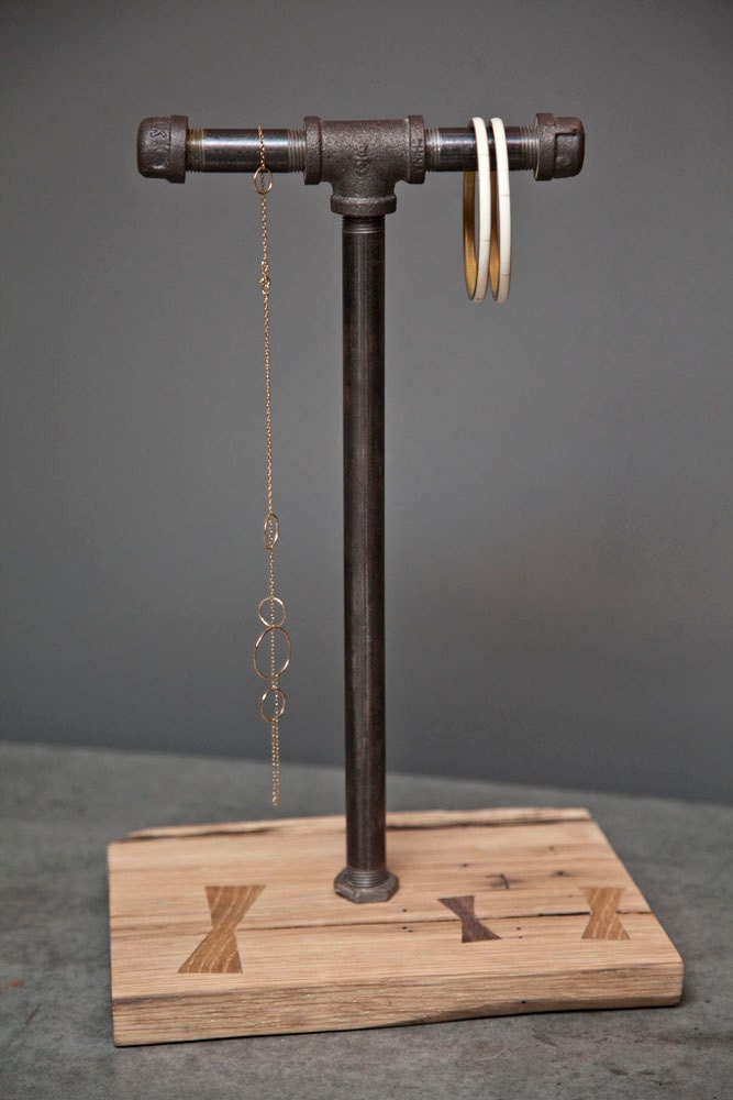 Spalted Wormy White Oak Butterfly Keyed Jewelry - Paper Towel Stand