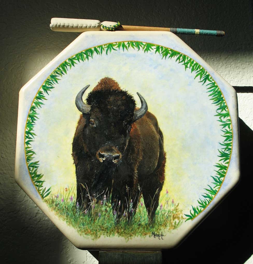 Buffalo Native Drum OOAK