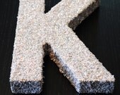 Pink and Silver Glitter Letter