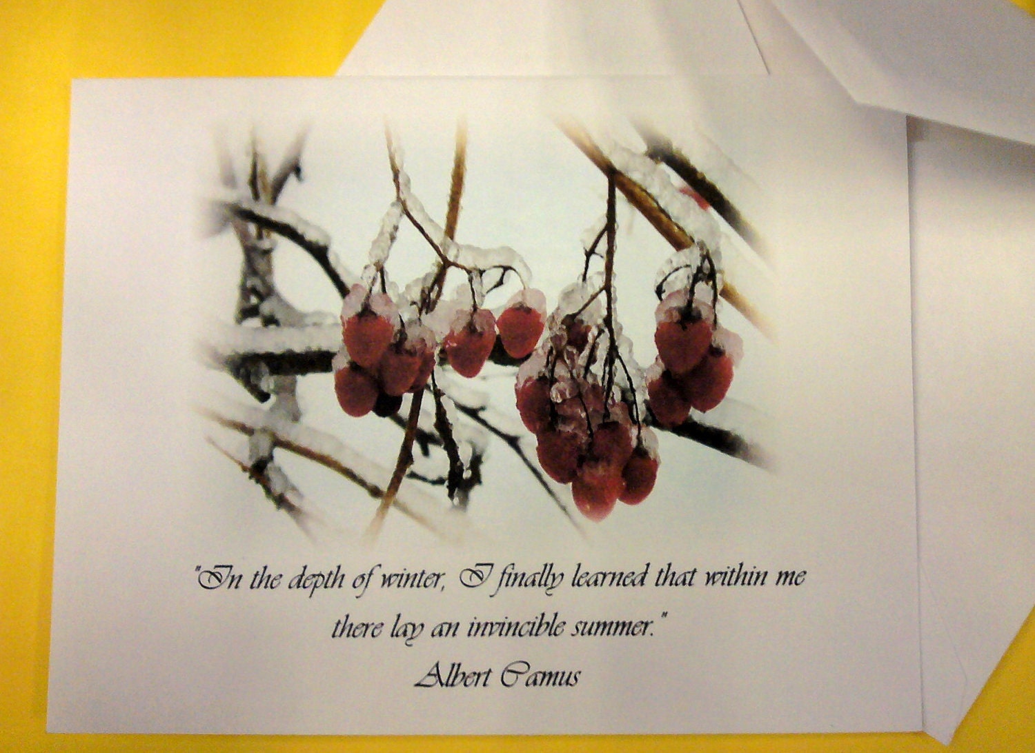 CLEARANCE SALE - Winter Berries - Blank Card