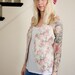 FREE SHIPPING- SML 1990's pastel floral fitted vest