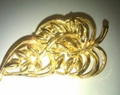 5 DOLLAR SALE Vintage Gerry Gold Leaf Brooch/ Pin