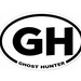 Ghost Hunter Car Decal - 3 x 4.5 inch Oval Sticker for Paranormal Investigators - Automobile Auto Decal - Car Window Decal