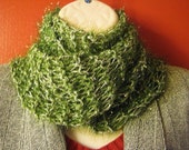 Scarf Handknit Christmas Green and Silver offered by catsarelove for Lady Sophia's Treasures