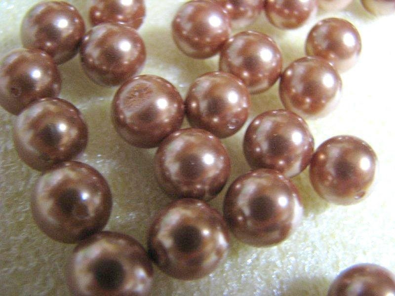 FINAL CLEARANCE Preciosa South Sea Pearls, bronze Czech glass, 10 mm, bead destash
