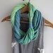 String Theory... Multi string infinity scarf in ombre of blue green