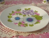 Very Pretty Floral Side Plate Angelique Pattern by John Russell Pink, Lilac, Blue and Green.