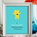 Modern, I LOVE MY TEDDY 8x10 Art Print. Ideal for Nursery, Bedroom or Gift