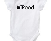 Ipood Inspired By Apple Cute Baby Humor Funny Onesie/Creeper/Bodysuit Inspired by Apple Size 3, 6, 12, 18, 24 Months Color White