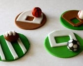 Sports Cupcake Fondant toppers