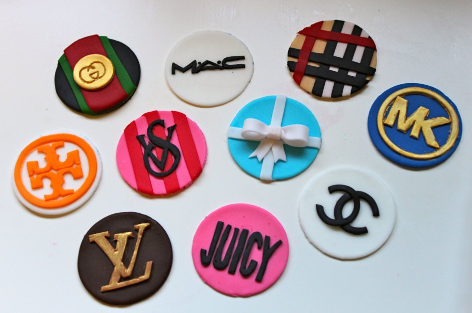 Designer  Fondant Cupcake Toppers