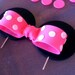 Minnie Mouse Ears and Bow Cake Topper Set