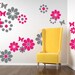 Wall Decal - Flowers Circles Vinyl Wall Decals