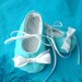 Tiffany Blue Baby Booties- Custom Tiffany Blue Inspired Baby Booties, newborn-12 months