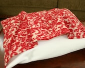 SALE - Red and Ivory Bella Pet Bed Cover for Dog or Cat - Machine Washable  - FREE Shipping - Burrow Snuggle Pet Beds Cover - bellapetbeds