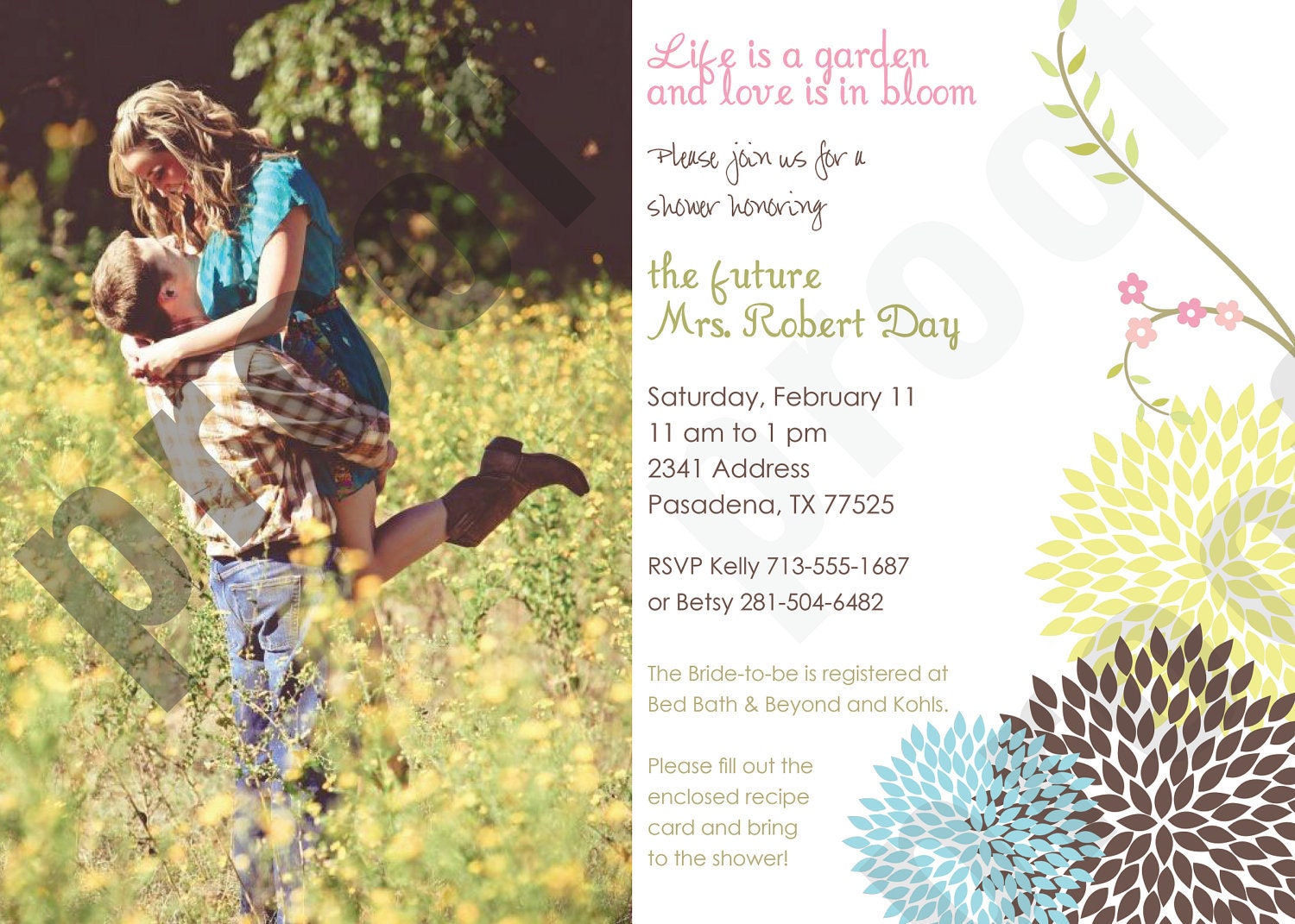 Printable DIY Bridal Shower Invitation