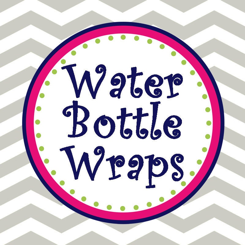 Water Bottle Wraps - Drink Wraps - Choose Any Party Theme in our Shop - Lillian Hope Designs Il_570xn