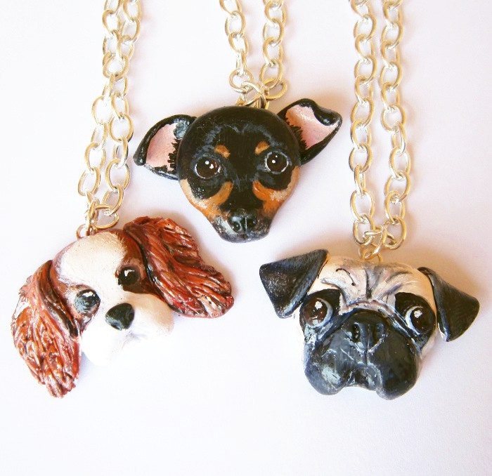 Custom Dog Necklace, Pet portrait, pet jewelry