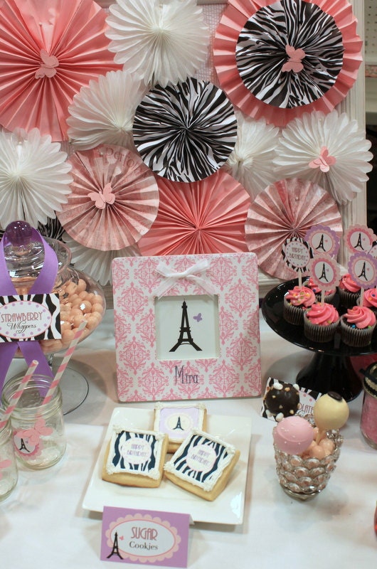 PRINTABLE PARTY COLLECTION -- Fancy Nancy / Parisian Party Collection -- Mirabelle Creations